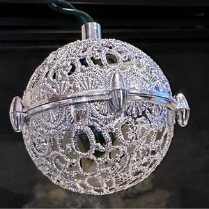 Vintage electric chirping bird ball ornament